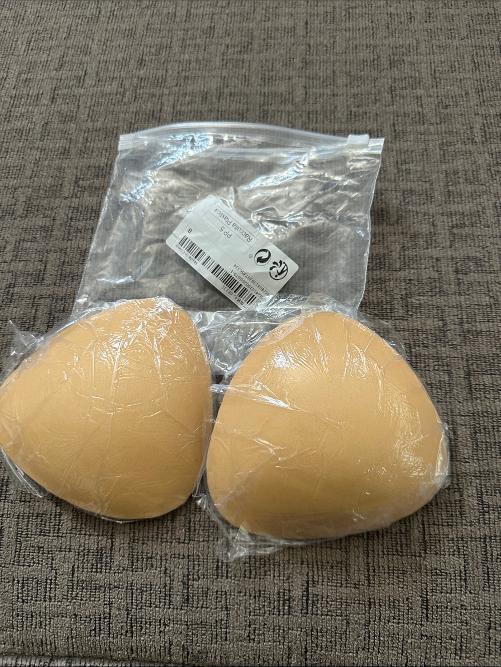 Removable Sticky Foam Bra Inserts - Nude
